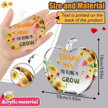 2 件女士教師答謝禮物亞克力老師禮物聖誕節感謝老師學生禮物教師退休禮物辦公桌裝飾鎮紙紀念品（蜜蜂） - 彩色 - 查看 3