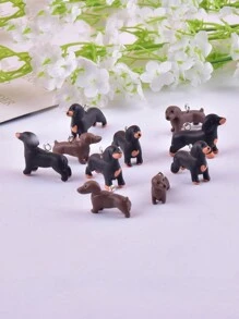 混合隨機10入組時尚3d貓羊考拉蛇狐猪青蛙動物樹脂吊飾項鍊女性手作耳環項鍊珠寶製作 - 彩色 - 查看 10