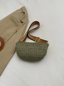 高檔女包,超流行小眾斜背包,手提胸包腰包 - 綠色 - 查看 5