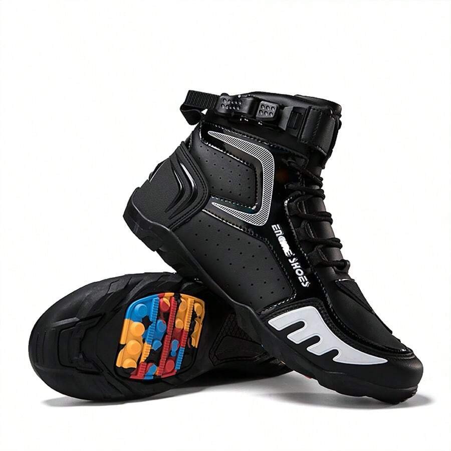 Women's Professional Racing Motorcycle Boots, Anti-Collision Anti-Skid High-Top Shoes For Outdoor Sports