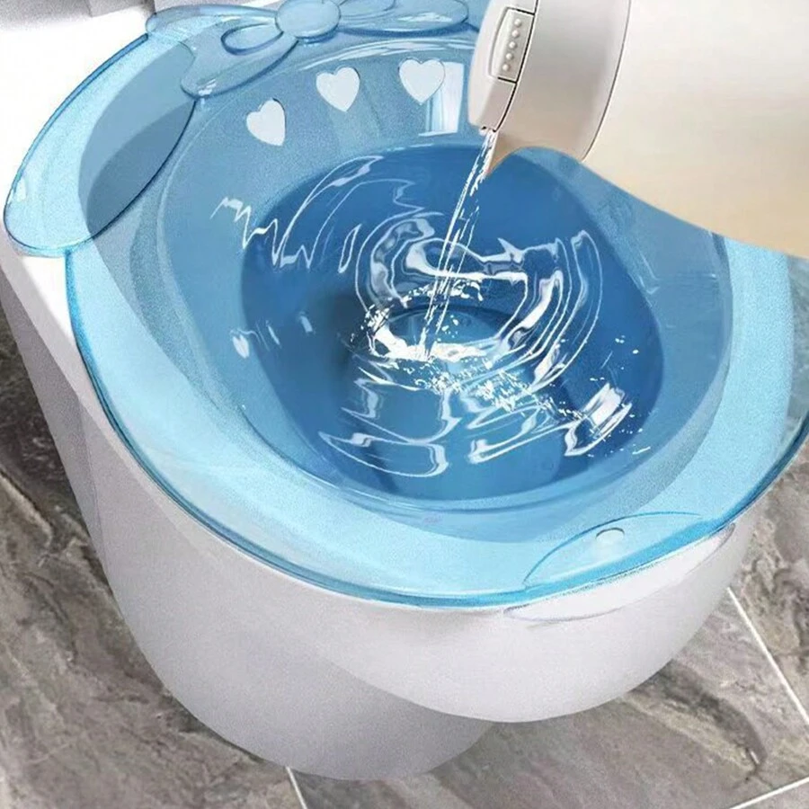 1只坐浴盆,適用於痔瘡治療、老年人、孕婦和衛生護理 - 藍色 - 查看 1