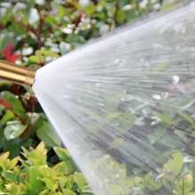 可调式高压洗车水枪，花园浇水喷嘴喷雾器，可调式花园浇水喷雾器，适用于洗车、宠物洗澡和家庭清洁，金色直喷工具