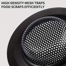 Random 1pc Kitchen Sink Strainer, Stainless Steel Sink Drain Strainer, Dishwasher Safe, Kitchen Sink Strainer, Kitchen Accessories - Black - View 5