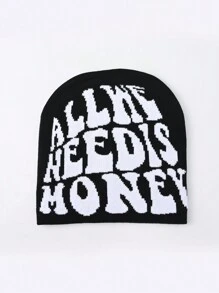 And Personalized Knitted Hat For Couples, Winter Streetwear, Warm And Cold-Proof - Black - View 2