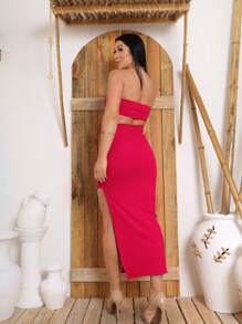 Women Dresses - Màu Hồng Tươi - Xem 5