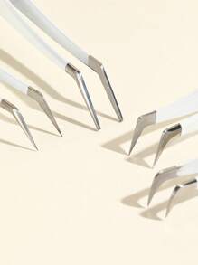 4入組睫毛夾,不鏽鋼精密夾,初學者防刺噴漆睫毛夾,睫毛延伸工具,適用於睫毛延伸 - 白色 - 查看 8