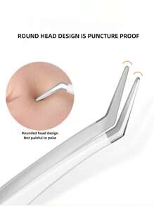 4入組睫毛夾,不鏽鋼精密夾,初學者防刺噴漆睫毛夾,睫毛延伸工具,適用於睫毛延伸 - 白色 - 查看 9