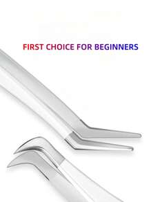 4入組睫毛夾,不鏽鋼精密夾,初學者防刺噴漆睫毛夾,睫毛延伸工具,適用於睫毛延伸 - 白色 - 查看 4