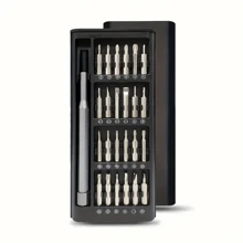 Set De Destornillador Magnético De Precisión De 24 En 1 Para Reparación Y Desmontaje De Teléfono Móvil - Negro - Ver 7