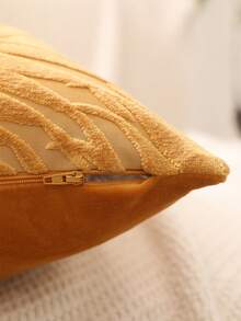 1 件提花針織枕墊套,無填充,家居裝飾 - 黃色 - 查看 4