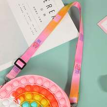 1pc Rainbow & Cloud Shaped Silicone Coin Purse Crossbody Bag, Lovely Cartoon Children Bag & Stress Relief Puzzle Toy - Multicolor - View 8