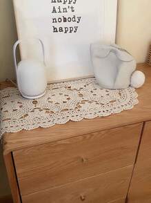 Tapete Decorativo De Cuerda De Ganchillo Hecho A Mano, Camino De Mesa, Decoración De Escritorio Para El Hogar, Mantel Individual Antideslizante, 1 Ud.