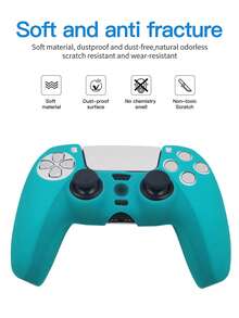 1 个硅胶保护套兼容游戏控制器，防汗、防尘、防滑、防刮，增强游戏体验 - 淺藍色 - 查看 2