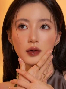 Rom&nd 闪亮保湿唇彩 17 木日落色，色彩鲜艳，不粘腻，高光泽，打造亮泽妆效，持久保湿，提升唇色，自然妆感，日常唇彩，韩国化妆品，礼盒套装 - Glasting 17 WOODY SUNSET - 查看 2