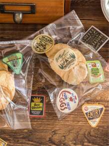 1 Box Of 45pcs Vintage Collage Mini Stickers For Scrapbooking Decoration Material, Envelope Sealing Stickers - Green - View 4