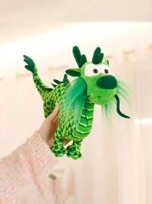 橘色龍毛絨玩具寵物遊戲娃娃,龍毛絨動物玩具,柔軟貼心,清新pp填充,適合14歲以上的生日,節日禮物,桌面和沙發靠墊裝飾 - 橘色 - 查看 7