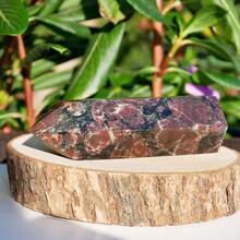 1 Miếng 120g Tự nhiên Đá thạch lựu Thạch anh Tòa tháp Cây đũa phép Lục giác Điểm Đối với Thiền Đồ trang trí Nhà  Đồ trang trí Mẫu vật khoáng sản Pha lê Chữa bệnh Tim Đá quý Qủa tặng Đối với Sư Tử , Chòm sao Xử Nữ , Ma Kết , Bảo Bình - 120g - Xem 4