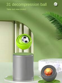 3d Decompression Ball, 3d Infinite Flip Decompression Ball New Way Stress Relief Toy, Random Color Mixing - Black - View 3