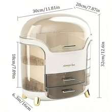 6 件透明塑膠方形盒,4.5 公分/1.77 英寸,鉸鏈蓋儲物容器,適合珠子、diy 工藝品、珠寶和小物品 - 白色 - 查看 7