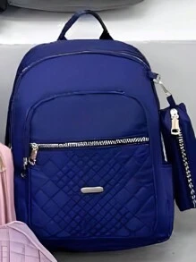 Women Fashion Backpacks - Blue - View 1