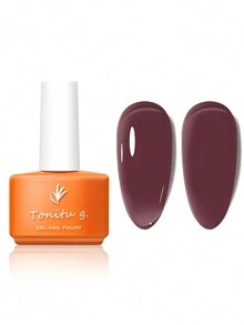 Tonitu g. 1瓶7ml果凍凝膠指甲油,持久,快速干燥,可浸泡,可用於led/uv光線,透明凝膠指甲油,指甲美甲設計,每天美甲diy女性禮物 - 中紫紅色 - 查看 2