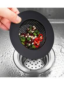 1/2pcs Kitchen Sink Strainer Drainer & Bathroom Drain Filter - Black - View 8