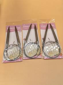 1只不銹鋼圓形針織針和鉤針,專業用途全能耐用 - 銀色 - 查看 7