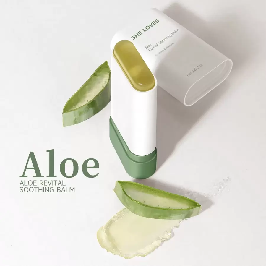 SHE LOVES Bálsamo Calmante Aloe Revital - Hidratación Profunda, Cuidado De La Piel Nutritivo Después Del Sol Para Cara, Cuerpo Y Cabello - Quemaduras Solares, Enrojecimiento