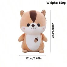 1pc Squirrel Plush Toy Stuffed Animal Rat Doll Soft Mouse Teenager's Gift - Grey - View 6
