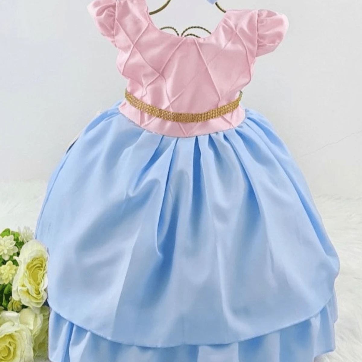 Baby Girls Dresses - 淺藍色 - 查看 1