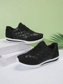 Của phụ nữ Kẻ sọc Khâu Pointed Toe Lace-up Giày bệt Oxford , Giải trí Phong cách Đối với Sinh viên & Mặc hàng ngày & Thể thao Tất cả các mùa - màu đen - Xem 4