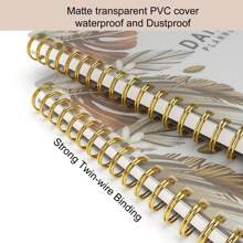 每日待辦事項清單筆記本螺旋式無日期排程計劃者輕鬆組織日記,8.6* 5.8英寸,52張 - 黃色 - 查看 4