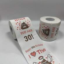 1 cái Khăn ăn sinh nhật họa tiết phân 16 tuổi 18 tuổi 30 tuổi 40 tuổi 50 tuổi 60 tuổi Giấy vệ sinh mừng sinh nhật ngày lễ tình nhân Giấy vệ sinh phân, Giáng sinh - 30 tuổi - Xem 5