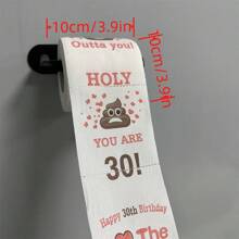 1 cái Khăn ăn sinh nhật họa tiết phân 16 tuổi 18 tuổi 30 tuổi 40 tuổi 50 tuổi 60 tuổi Giấy vệ sinh mừng sinh nhật ngày lễ tình nhân Giấy vệ sinh phân, Giáng sinh - 30 tuổi - Xem 2