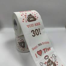 1 cái Khăn ăn sinh nhật họa tiết phân 16 tuổi 18 tuổi 30 tuổi 40 tuổi 50 tuổi 60 tuổi Giấy vệ sinh mừng sinh nhật ngày lễ tình nhân Giấy vệ sinh phân, Giáng sinh - 30 tuổi - Xem 4