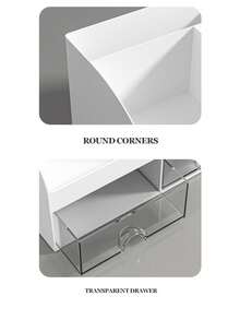 1pc Desktop Stationery Storage Box For Student, Office, Dormitory, Organizer, With Several Compartments - Pink - View 10