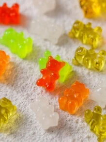 50入組Y2K馬卡龍色彩長形熊貓迷你3D可愛指尖裝飾DIY壓克力扁果汁彩色混合小卡通動物透明暖和的熊貓女孩休閒藝術美甲美容配件美甲裝飾美甲寶石美甲用品 - 彩色 - 查看 2