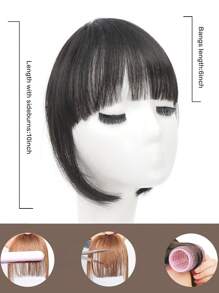 El Flequillo Corte De Princesa Es Adecuado Para Varios Estilos Y Longitudes De Cabello - Negro - Ver 7