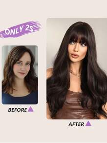 El Flequillo Corte De Princesa Es Adecuado Para Varios Estilos Y Longitudes De Cabello - Negro - Ver 5