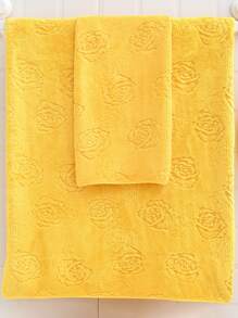 1pc Soft & Absorbent Coral Fleece Towel, Quick Dry, Romantic Love, Rose Or Butterfly Jacquard Pattern, Ideal Valentine's Day Gift For Loved One - Face Towel Or Bath Towel Shower Towels For Beauty Salon, Hotel Sports,Home Essentials, Towel, Skin Care Bath Towel Sheet