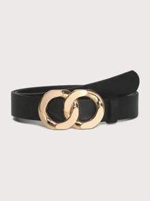 1個龐克風月亮和星星扣裝飾的金屬和pu皮革男女皆宜腰帶,哥德式與y2k風,適用於牛仔裝飾配件 - 黑色 - 查看 13