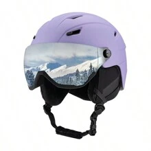 1 套滑雪頭盔帶護目鏡,成人滑雪板頭盔帶 Pc 外殼和 Eps 泡沫,14 個通風孔,涼爽氣流,適合男士、女士和青少年 - 紫色 - 查看 2