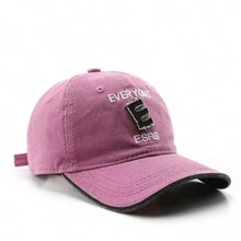 1 件个性化复古风格男女通用太阳帽，绣有字母，非常适合户外活动 - 彩色 - 查看 7