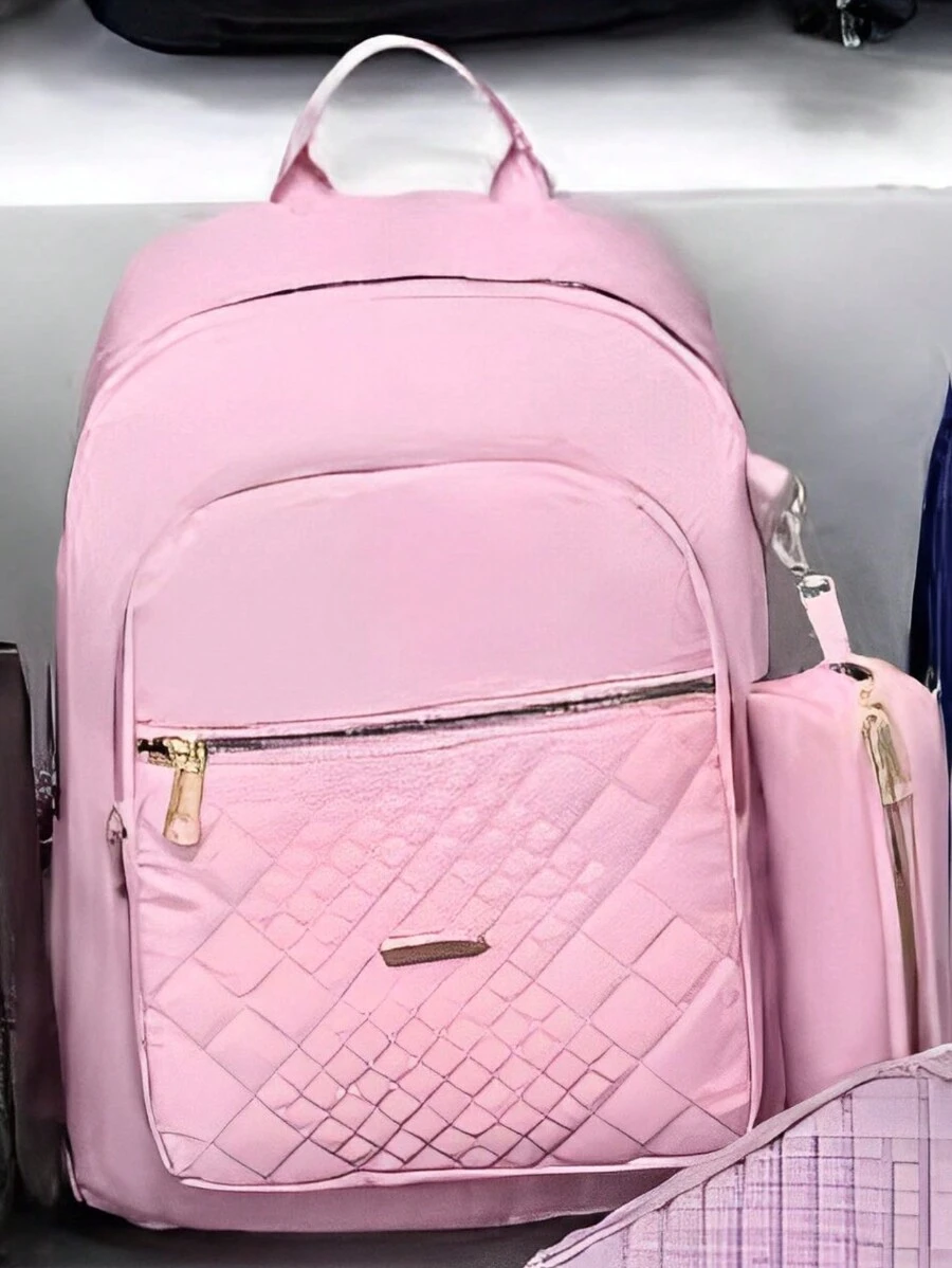 Women Fashion Backpacks - Pink - View 1