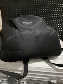 Men's Casual Backpack For Travel, School, High School, Large Capacity, Solid Color, Simple Style - Black - View 8