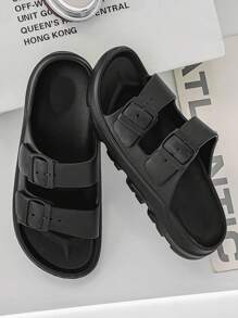 Men's All Season Thick-Soled Waterproof And Wear-Resistant Sandals - Black - View 6
