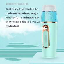 Facial Steamer & Sprayer For Moisturizing, Portable & Convenient Design, Mini Cold Mist Water Spray - White - View 6