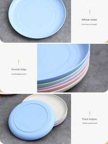 1 件/4 件塑膠餐盤,4 件套,直徑 20 厘米 - 彩色 - 查看 5