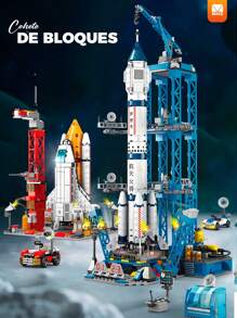 Cohete Espacial De Lujo Grande - Azul - Ver 2