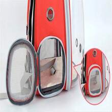 Pet Carrier Backpack For Cats And Puppies, Transparent And Breathable Bag With Space Capsule For Outdoor Carrying - Pink - View 4